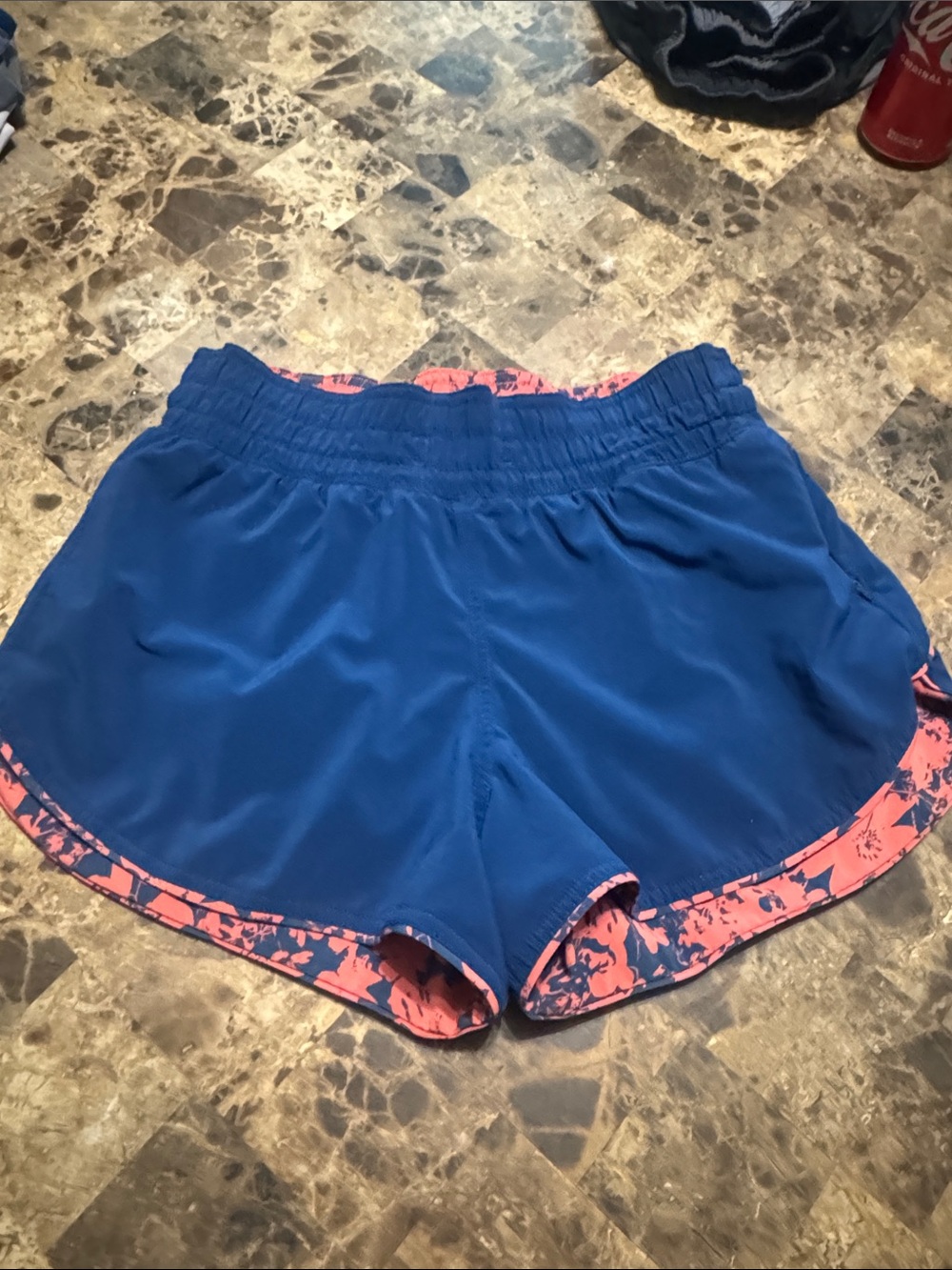 lululemon athletica Royal Blue Running Shorts with Pink Trim